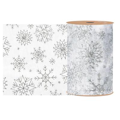 ORGANZA SNOWFLAKES SILVER